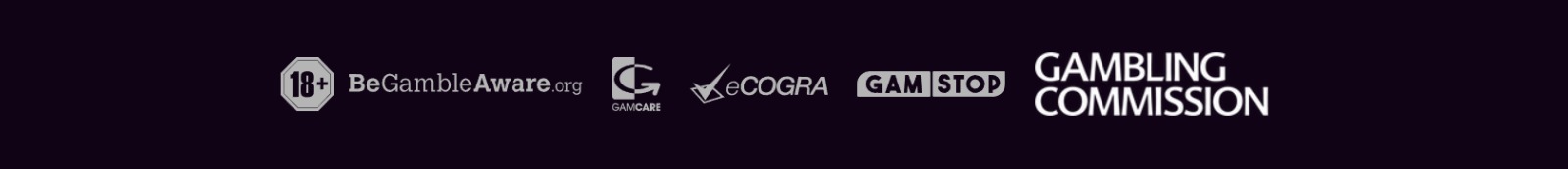 18+ BeGambleAware, GamCare, eCOGRA, GAMSTOP, Gambling Commission
